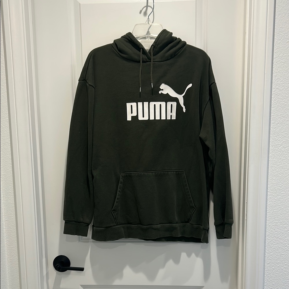 PUMA Men's Dark Green pullover Hoodie